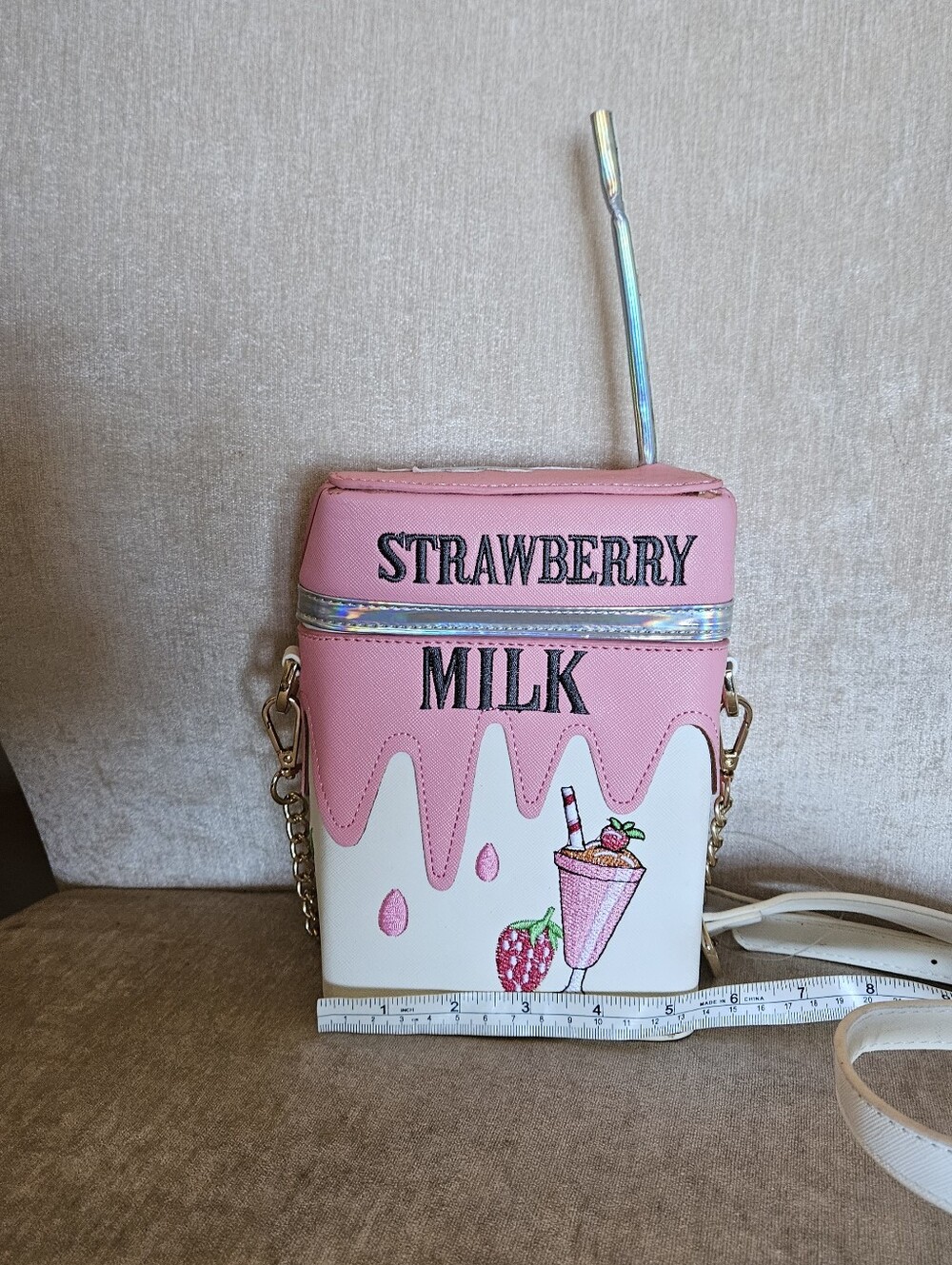 Strawberry Milk Pink Crossbody Purse